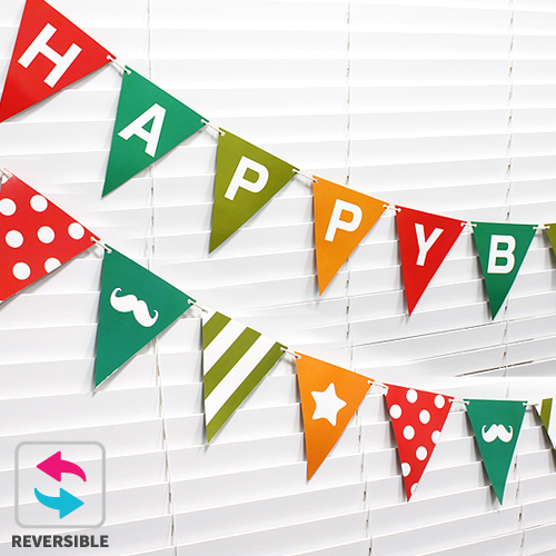 [파티용품]종이가랜드 - 27006 삼각생일가랜드(해피벌스데이)