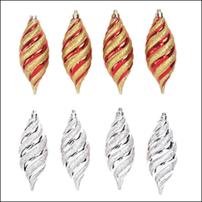 [트리장식볼]소라볼45Ø(4개)  [금색/은색]