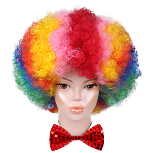 (재고한정) [뽀글이가발]11509.고급점보가발 - 색상믹스(무지개)_2개남음