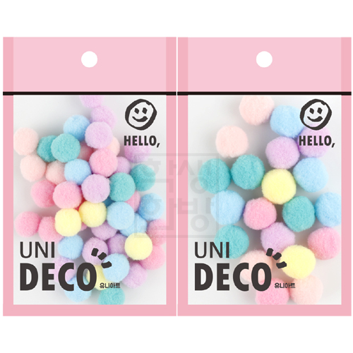 1000 솜사탕퐁퐁이혼합 (파스텔) 15mm , 20mm