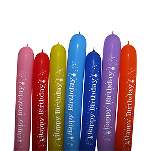 (특가할인 재고한정) [꼬리풍선] 660S 요술풍선/인쇄풍선 - 생일풍선 혼합(50개)_7개남음