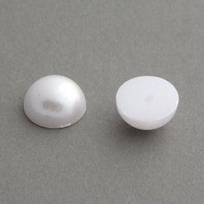 반쪽진주구슬/단면진주구슬/반쪽구슬(흰색) 8mm (약100개)