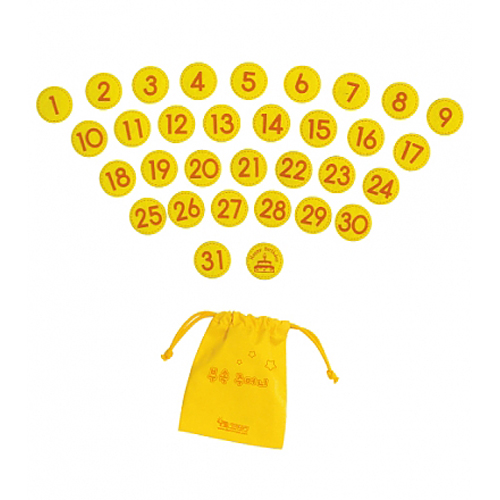 [환경용품]청양 펠트달력부속 - 날짜(노랑)