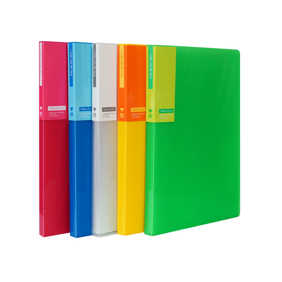 [희망] HH2387 아이콘칼라화일/클리어화일A4 (20매)