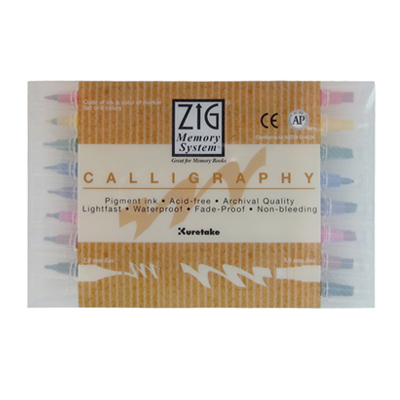 [ZIG] MS-3400/8V 캘리그라피트윈팁 2mm/5mm (8색)