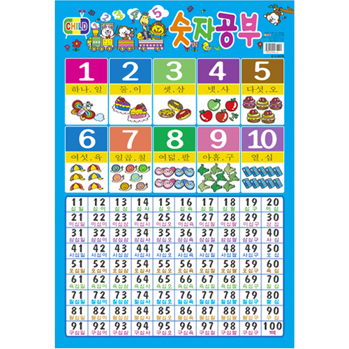 [아기별코팅자료]큰그림화보(큰벽그림) - 2.숫자공부_2개남음