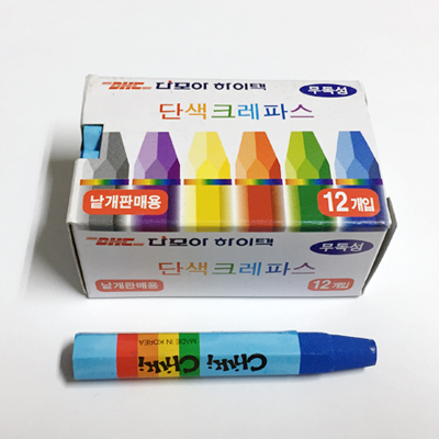[다모아] 무독성 단색크레파스 12개입