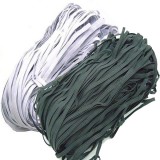 6골면고무줄 납작고무줄 대용량 고무밴드 검정,흰색 (1타래100y)