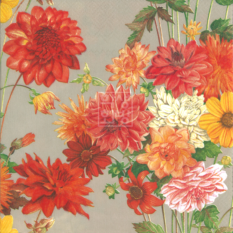 (재고한정) [핸즈유]냅킨아트(2매) - 붉은꽃_7개남음