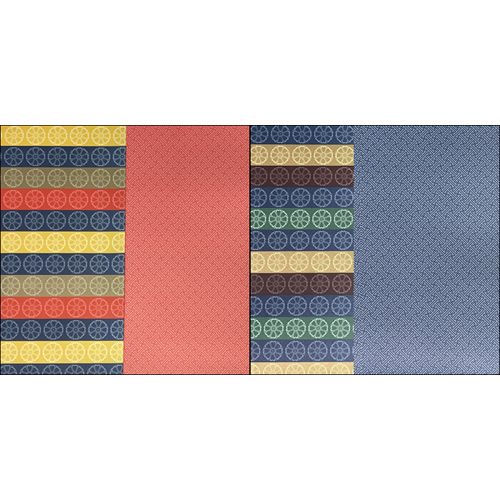 [레자크포장지]전통포장지 - 와당줄무늬포장지(적색,청색)