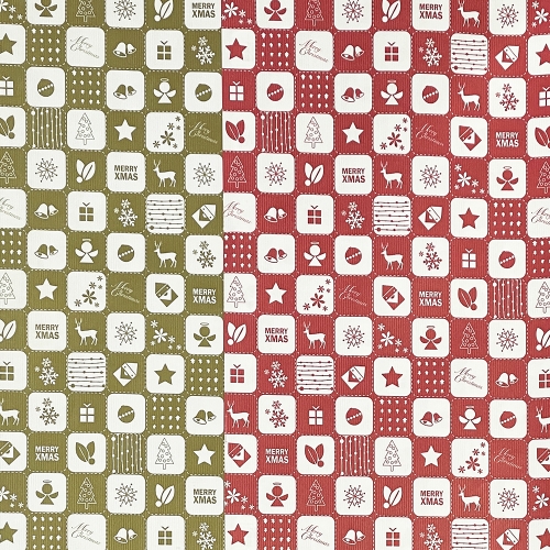 (재고한정) [크리스마스포장지] 이중양면(체커보드)_14장남음