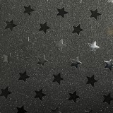 (재고한정) [크리스마스포장지] 글리터별포장지(검정)_5장남음