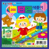 [종이나라] 200단면색종이(5색5매) 150x150mm