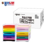 (30%할인)[종이나라]120000 학습교재용 단면색종이(20색4000매)케이스 150x150mm