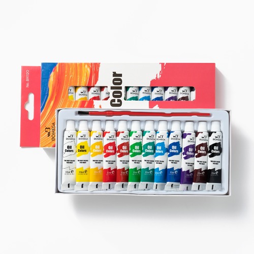 [민화] 유화물감세트12색(12ml)_1개남음