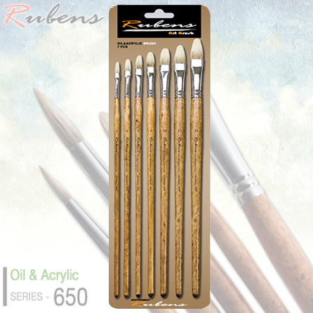 [루벤스] 유화아크릴겸용붓 650 7본조 (파미모)