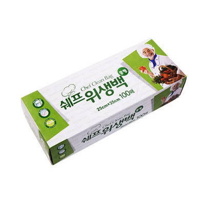 [쉐프] 위생백 비닐백 (중형) 25x35cm 100매