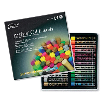 [문교] 형광금속오일파스텔(24색) MOP-24MF