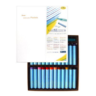 [Pentel]펜텔 워터칼라파스텔 수채파스텔 24색