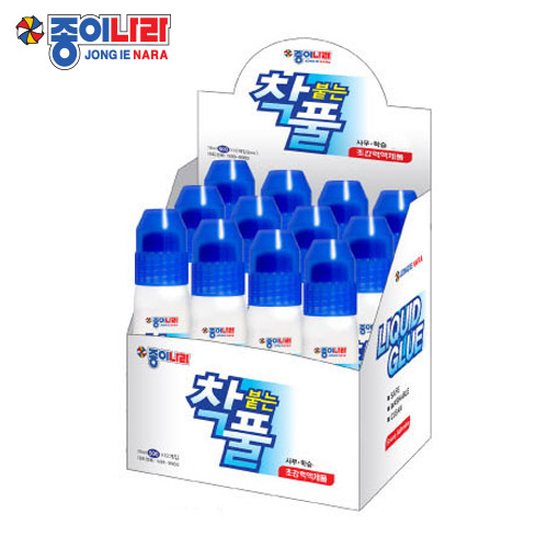 [종이나라] 600착붙는풀 착풀 액체풀 70ml 12개입