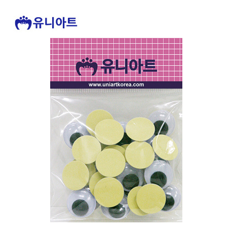 [유니아트] 스티커인형눈 인형눈알접착식 6mm~30mm