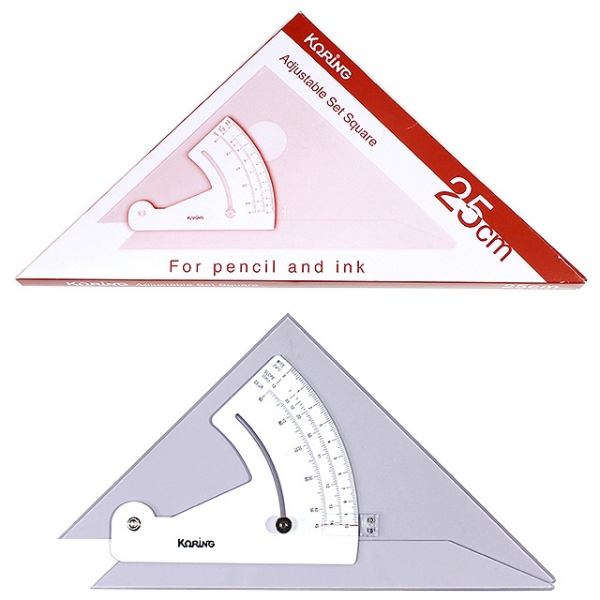 [코링] 각도조절삼각자 각도삼각자 25cm KS-4-25