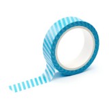 [프린텍] DM11-1510 디자인마스킹테이프 15mmx10m (블루슬래시)