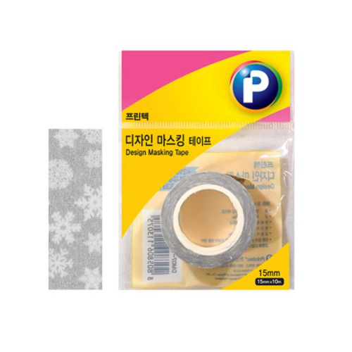 [프린텍] DM10-1510 디자인마스킹테이프 15mmx10m (눈꽃)