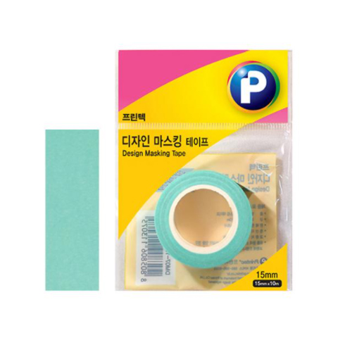 [프린텍] DM05-1510 디자인마스킹테이프 15mmx10m (청록)