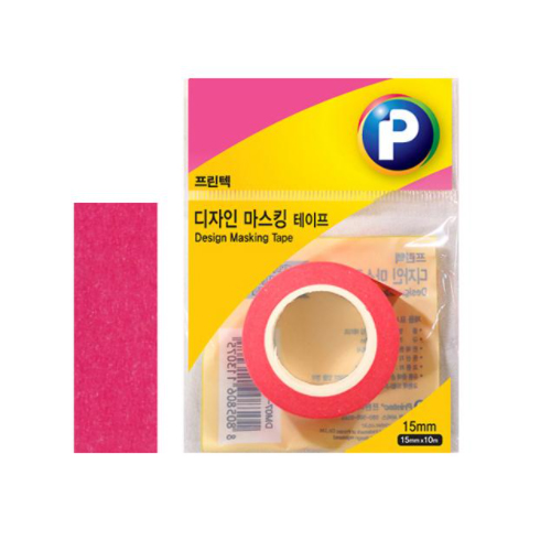 [프린텍] DM03-1510 디자인마스킹테이프 15mmx10m (빨강)