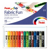 [펜텔] 패브릭펀/염색용파스텔/염색크레용 15색