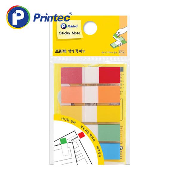 [프린텍] 포스트잇 F4412-5 팝업플래그 5색 44x12mm