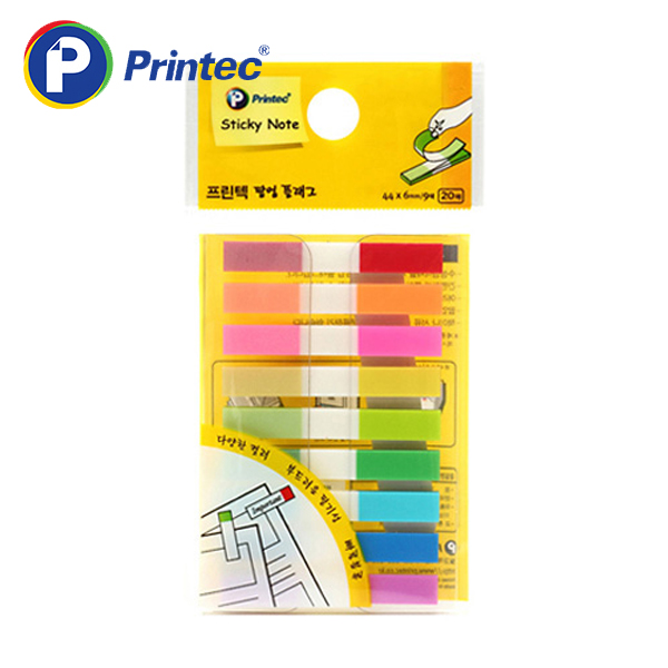[프린텍] 포스트잇 F4406-9 팝업플래그 9색 44x06mm