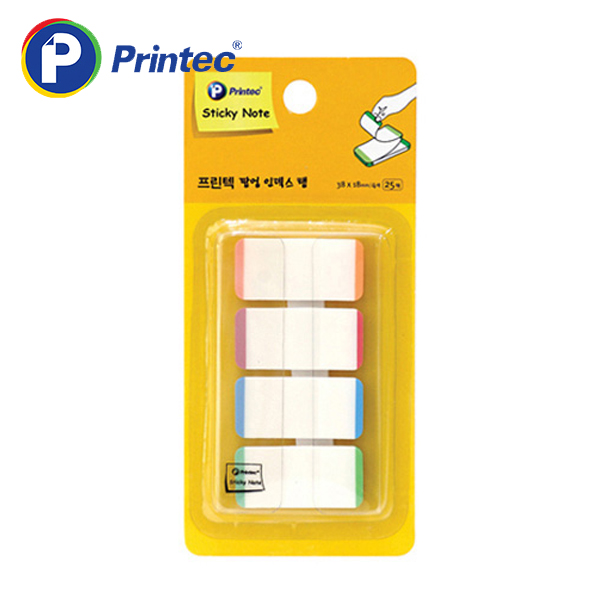 [프린텍] 포스트잇 IT3818-4L 팝업인덱스탭 라인4색 38x18mm