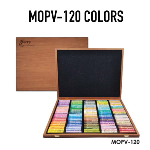 [문교] 소프트 오일 파스텔 120색 (목상자)