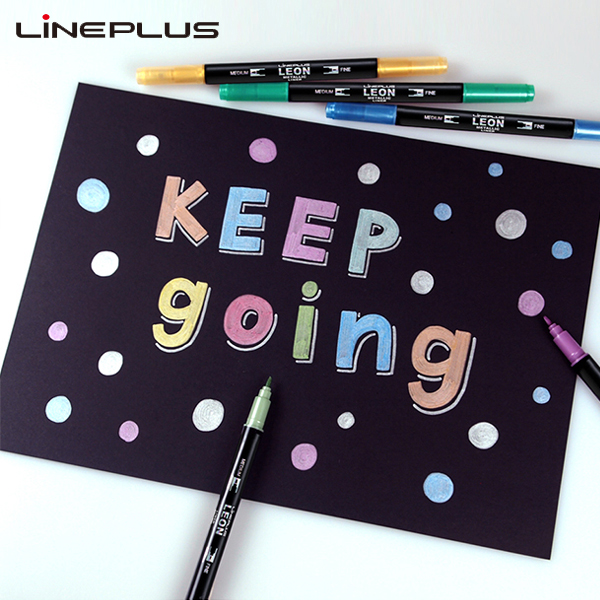 [라인플러스] 레온 더블메탈릭펜 8색 세트