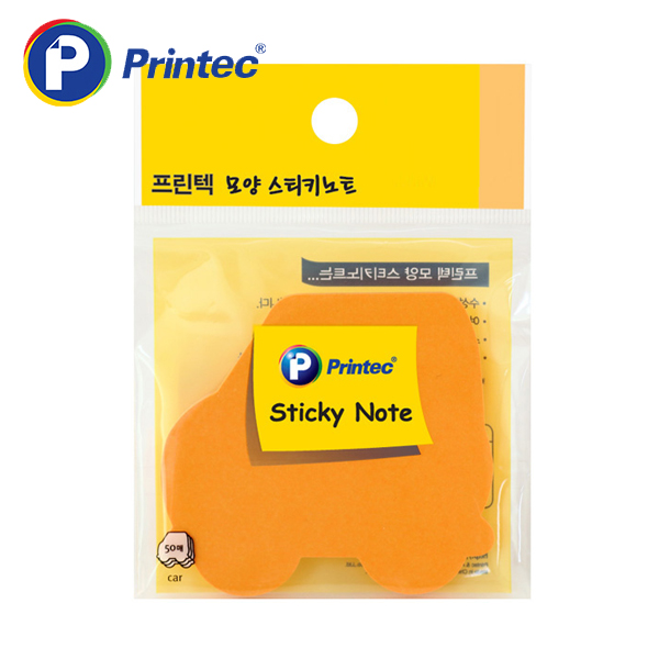 [프린텍] 모양포스트잇 DI015 모양스티키노트 자동차