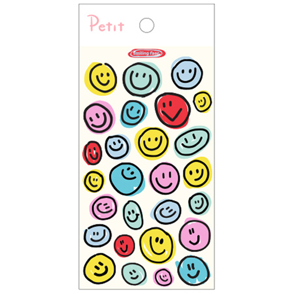 [쁘띠팬시] PD878 Smiling face(paint) 스마일링 페이스 (페인트) 스티커