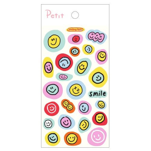 [쁘띠팬시] PD877 Smiling face(retro) 스마일링페이스 스티커