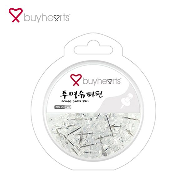 [바이하츠] 투명슈파핀 투명압핀 장구핀 WTP