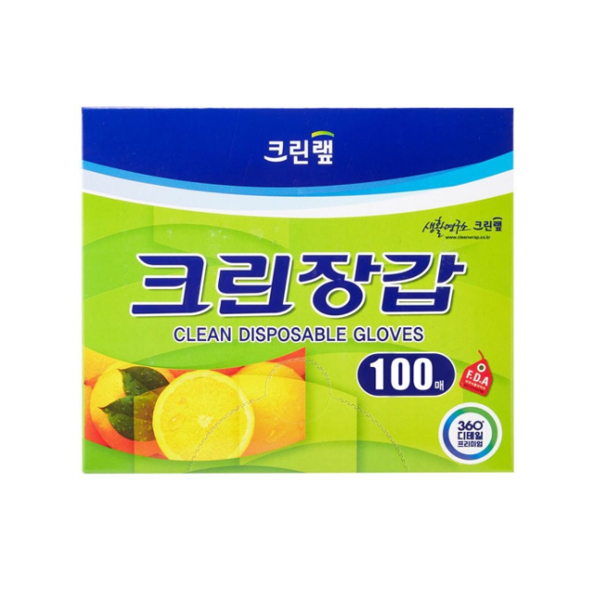 [크린랲] 크린장갑 위생장갑 비닐장갑 100매