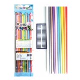 칼라 원형수수깡 10색10개입