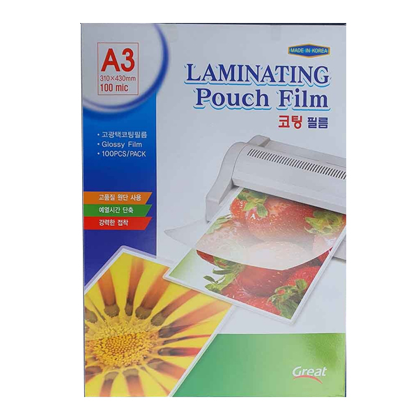 그레이트 100㎛ 국내산 코팅필름 코팅용지 코팅지 A3 묶음 100장