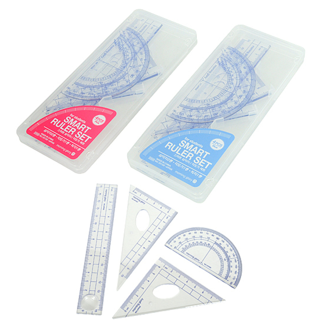 [모닝글로리] 2500 스마트 삼각자 각도기 세트