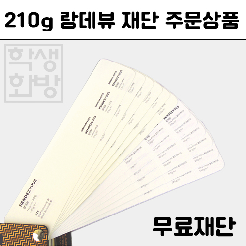 (공장직배송)[고급인쇄용지] 210g 랑데뷰지 전지 5매 종이무료재단 2절 4절 A3 A4