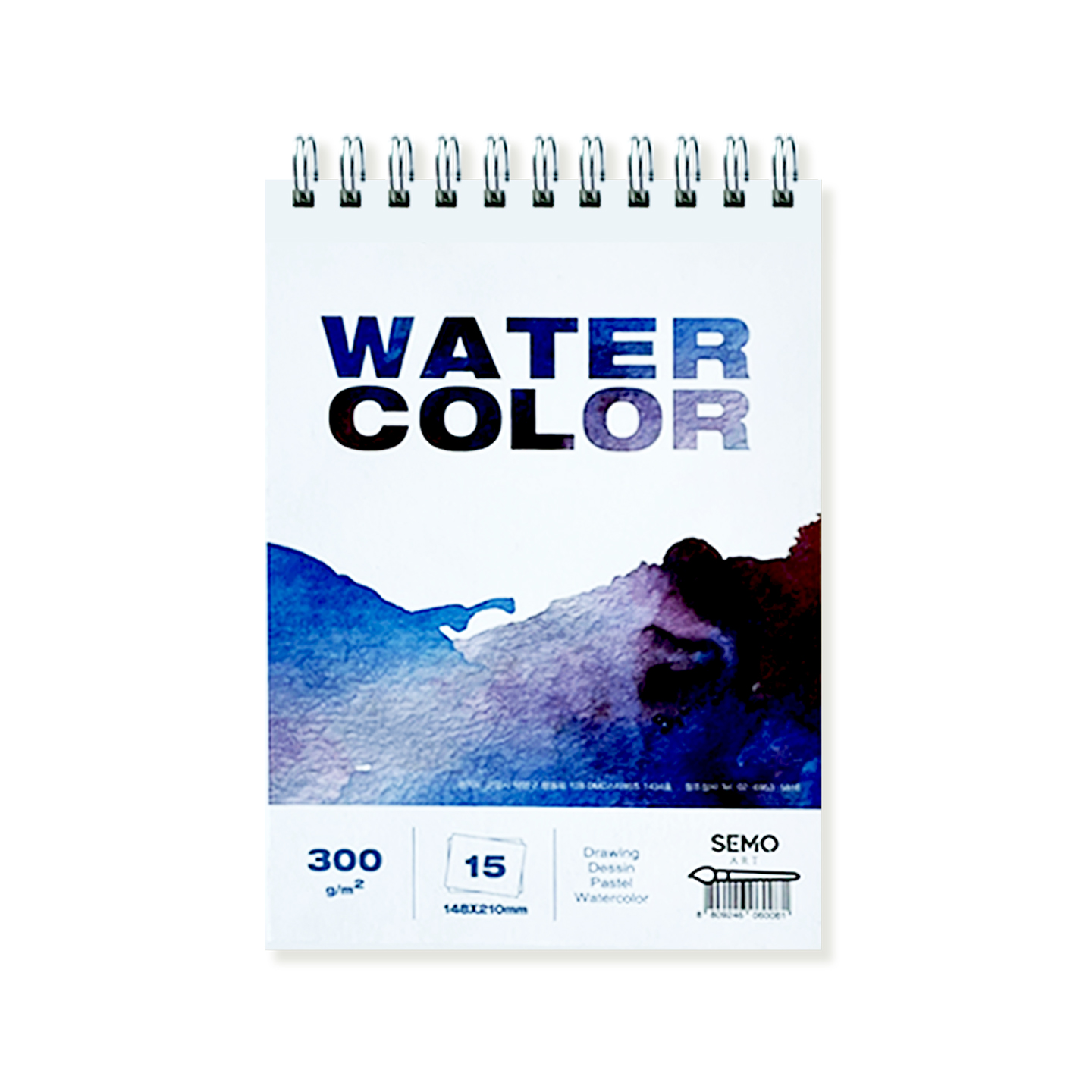 300g캔트지 전문가용 수채화스케치북 A5 (15매) 상철