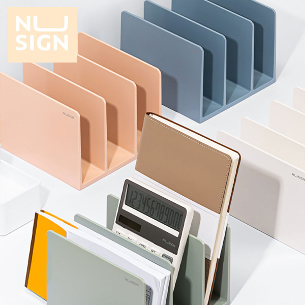 [델리] 누사인 3단 북엔드 책꽂이 북홀더 파일꽂이 (White,Pink,Blue,Green)