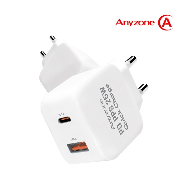 [Anyzone] 애니존 2포트 초고속 충전기 ANY-PD25WAC PD PPS 25W (케이블포함)