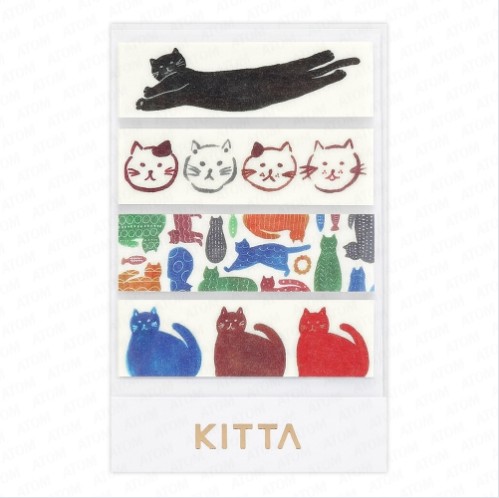 [KITTA] 키타 킹짐 히토토끼 베이직 테이프 (고양이Cat) 다꾸 스티커