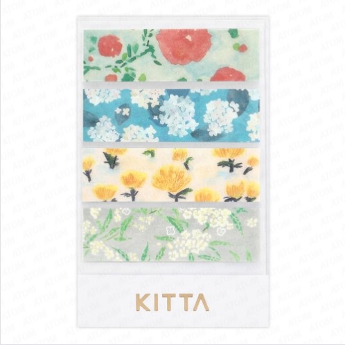 [KITTA] 키타 킹짐 히토토끼 베이직 테이프 (플라워Flower7) 다꾸 스티커